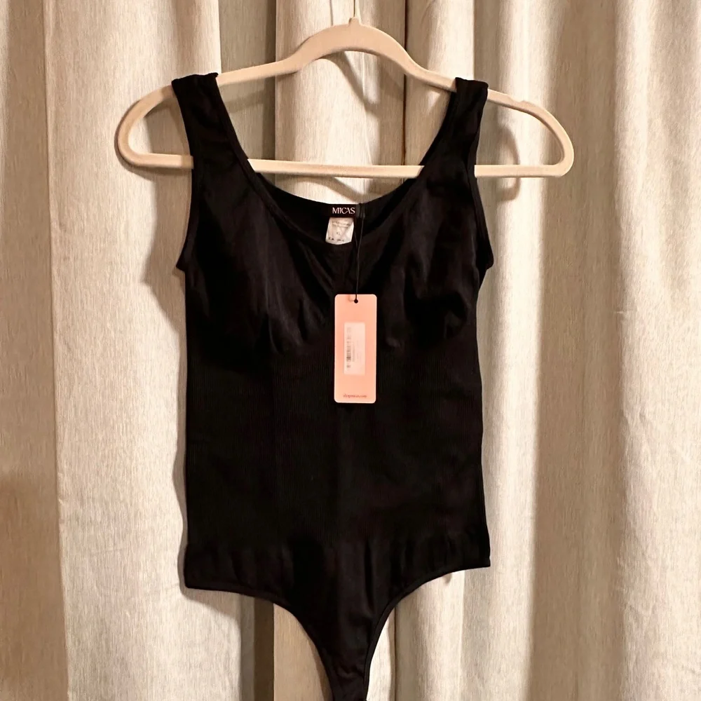 Micas Black Ribbed Bodysuit - SEE MEASUREMENTS - Picture 9 of 11
